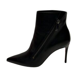 $1295 Christian Louboutin NEW black ankle boot with zippers size 8 / eu 38